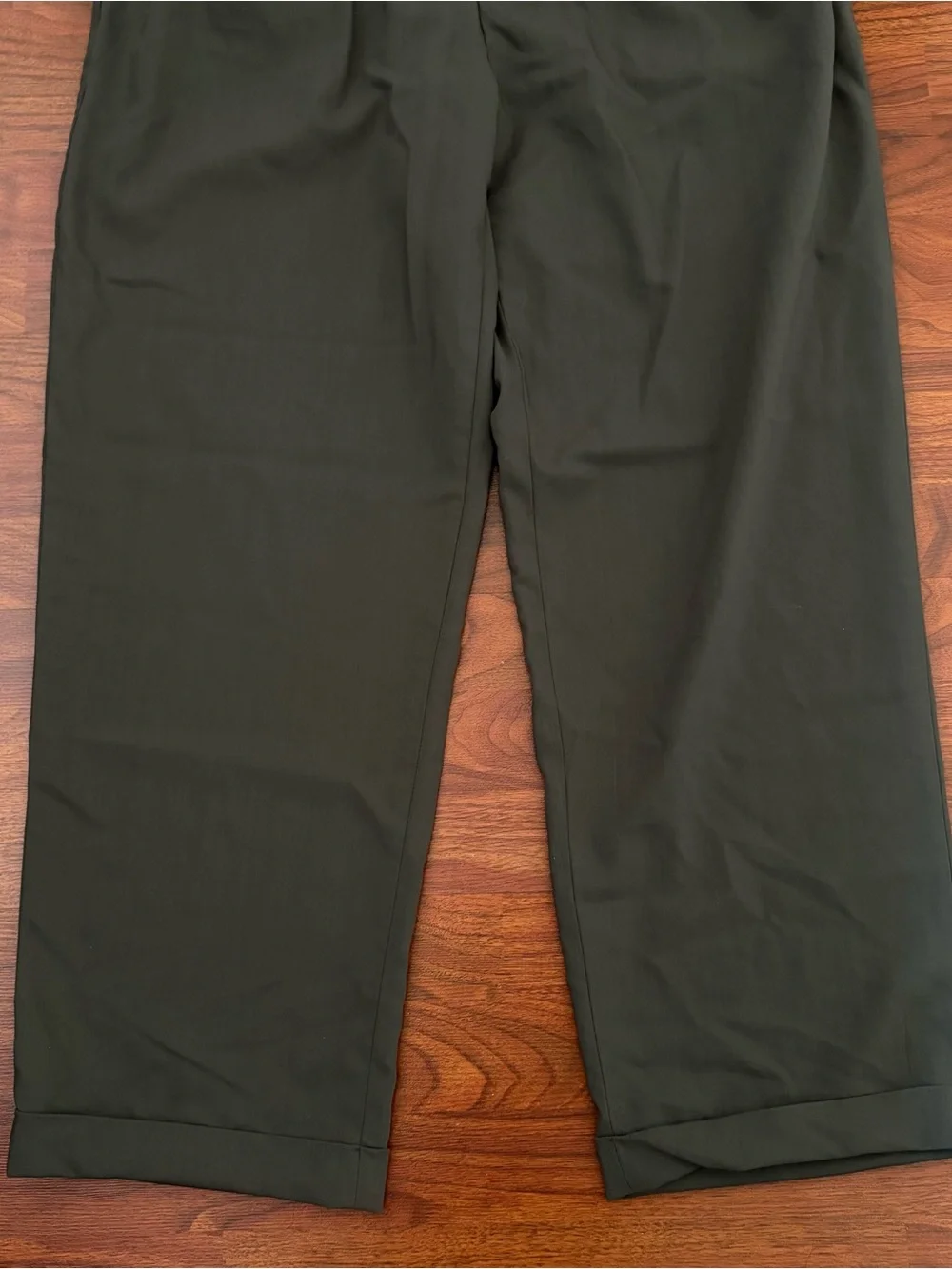 Zanella Mens Dress Pants Slacks 34 Jesse Virgin Wool Pleated Cuffed Italy Olive